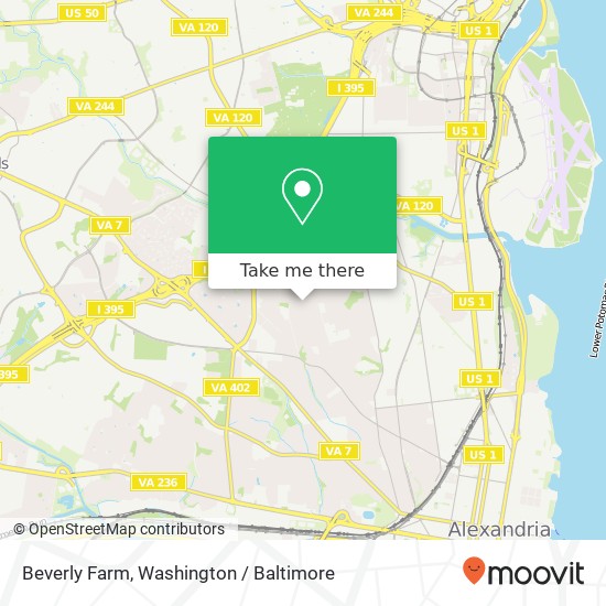 Mapa de Beverly Farm, Alexandria, VA 22302