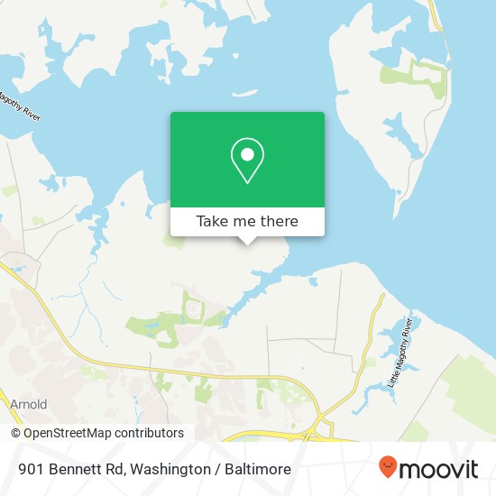Mapa de 901 Bennett Rd, Arnold, MD 21012
