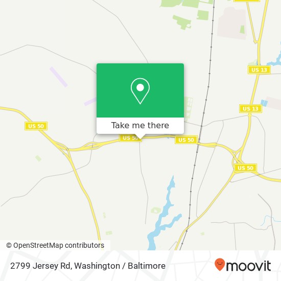 Mapa de 2799 Jersey Rd, Salisbury, MD 21801
