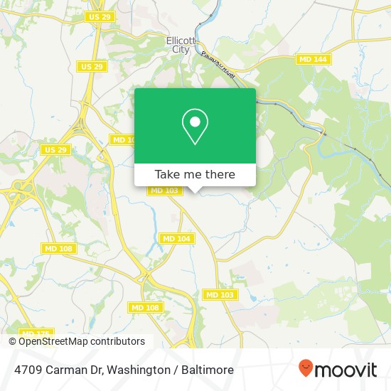 Mapa de 4709 Carman Dr, Ellicott City, MD 21043