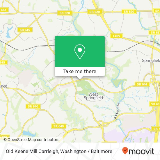 Old Keene Mill Carrleigh, Springfield, VA 22152 map