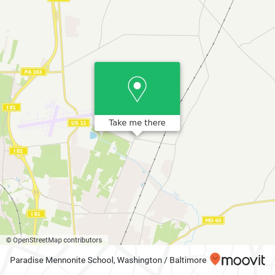 Paradise Mennonite School map