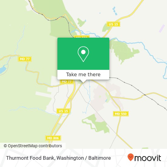 Thurmont Food Bank map