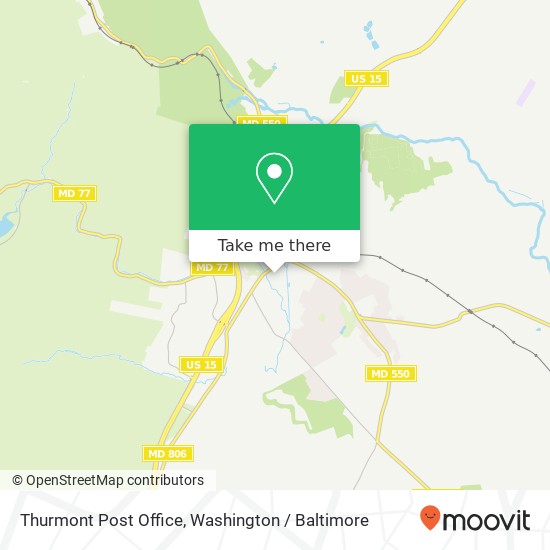 Thurmont Post Office map