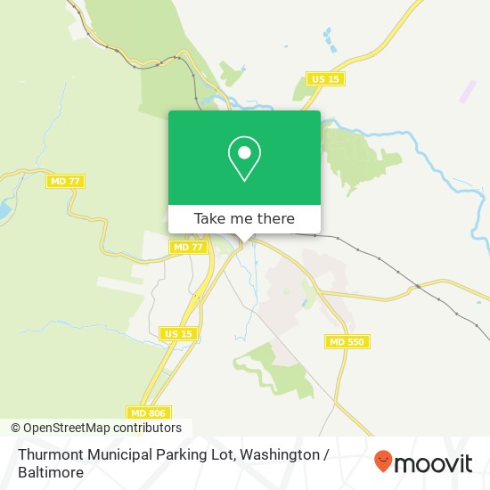 Thurmont Municipal Parking Lot map