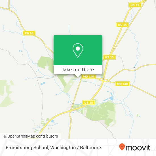 Mapa de Emmitsburg School