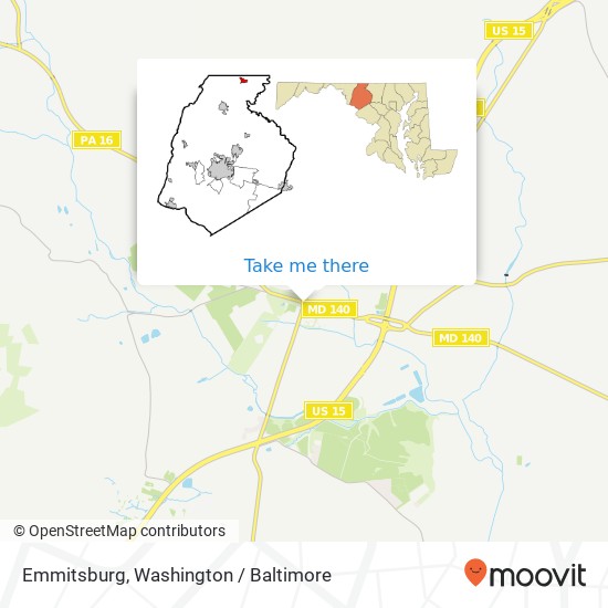 Mapa de Emmitsburg