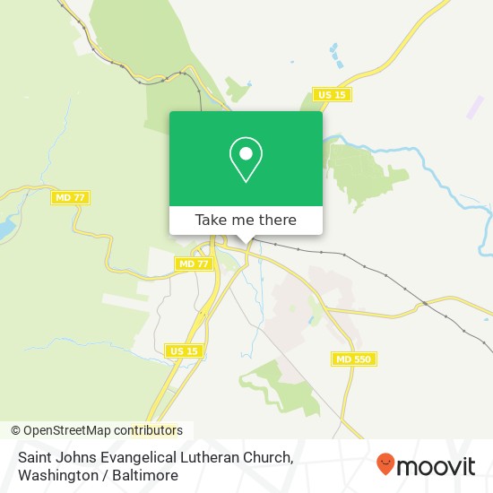 Mapa de Saint Johns Evangelical Lutheran Church