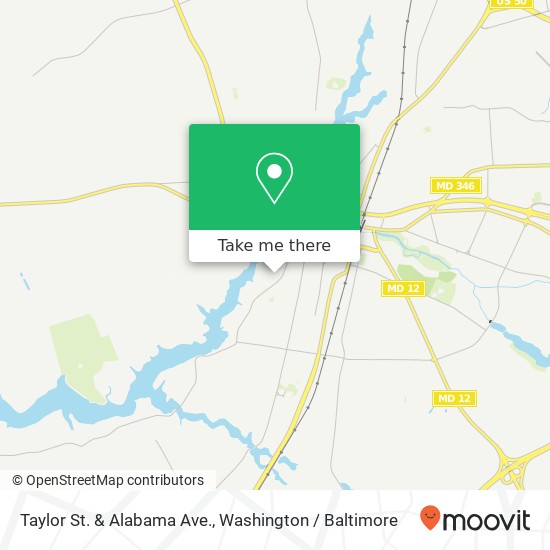 Taylor St. & Alabama Ave. map