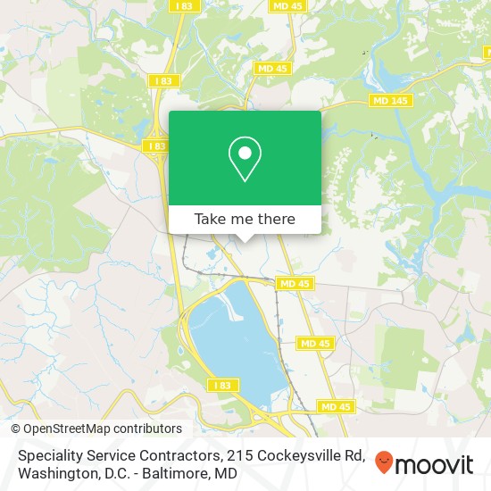 Speciality Service Contractors, 215 Cockeysville Rd map