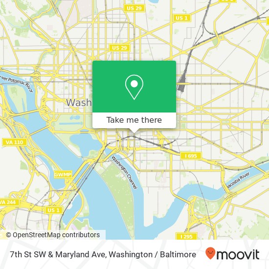 7th St SW & Maryland Ave, Washington, DC 20024 map