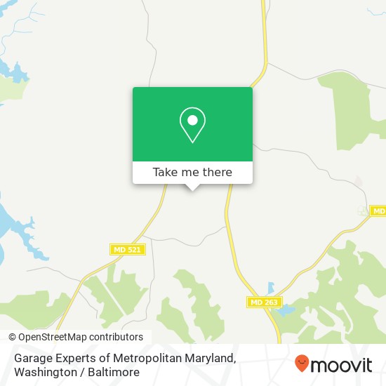 Mapa de Garage Experts of Metropolitan Maryland, 740 Monarch Ln