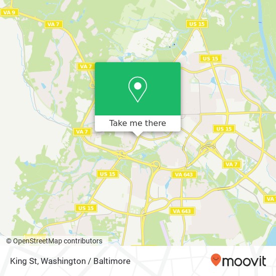 Mapa de King St, Leesburg, VA 20175