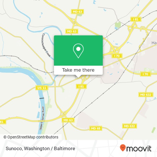 Mapa de Sunoco, 304 E Potomac St