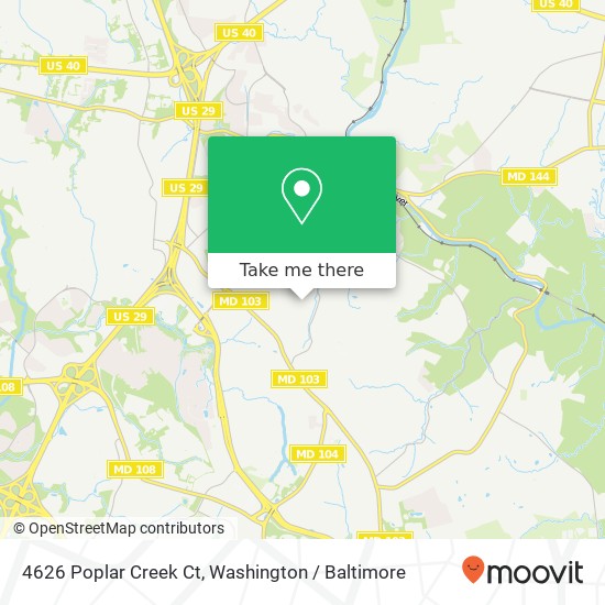 4626 Poplar Creek Ct, Ellicott City, MD 21043 map