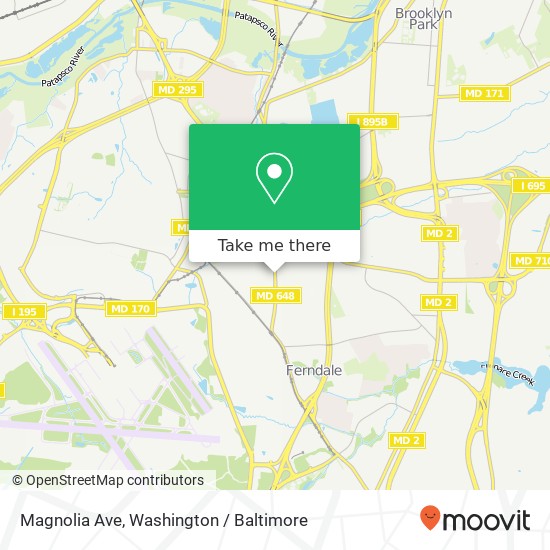 Mapa de Magnolia Ave, Glen Burnie, MD 21061