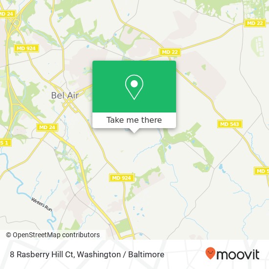 Mapa de 8 Rasberry Hill Ct, Bel Air, MD 21014