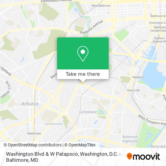 Mapa de Washington Blvd & W Patapsco