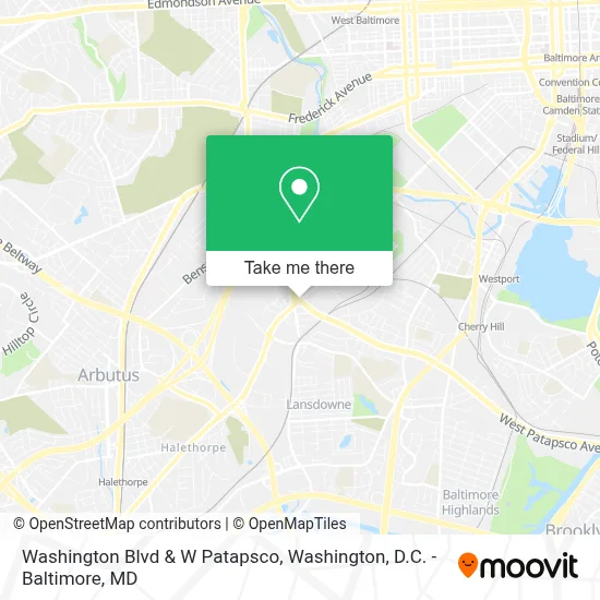 Washington Blvd & W Patapsco map