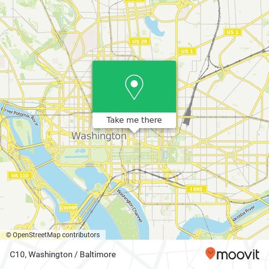 Mapa de C10, 401 9th St NW C10, Washington, DC 20004, USA