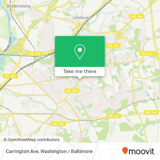 Mapa de Carrington Ave, Hyattsville, MD 20785