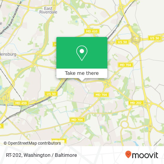 Mapa de RT-202, Hyattsville, MD 20785