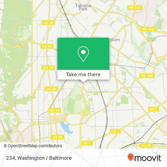 Mapa de 234, 4403 Clermont Dr NE #234, Washington, DC 20011, USA