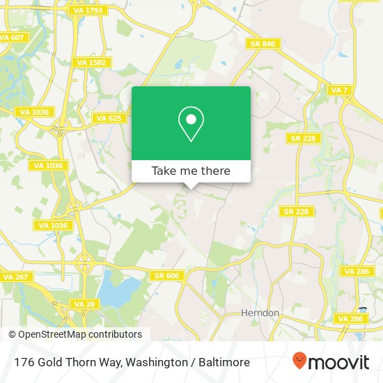 Mapa de 176 Gold Thorn Way, Sterling, VA 20164