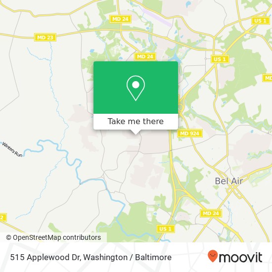 Mapa de 515 Applewood Dr, Bel Air, MD 21014