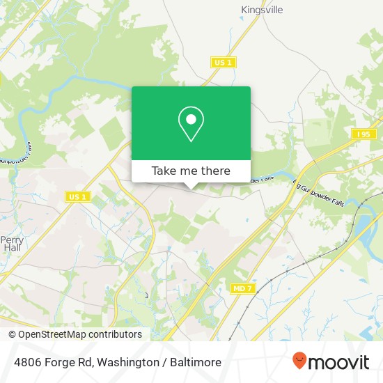 Mapa de 4806 Forge Rd, Perry Hall, MD 21128