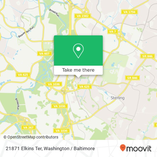 21871 Elkins Ter, Sterling, VA 20166 map