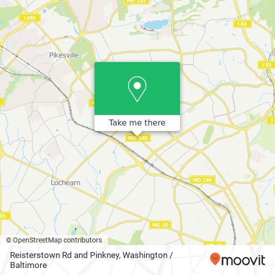 Mapa de Reisterstown Rd and Pinkney, Baltimore, MD 21215