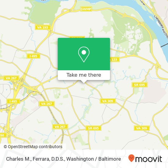 Mapa de Charles M., Ferrara, D.D.S., 6711 Whittier Ave