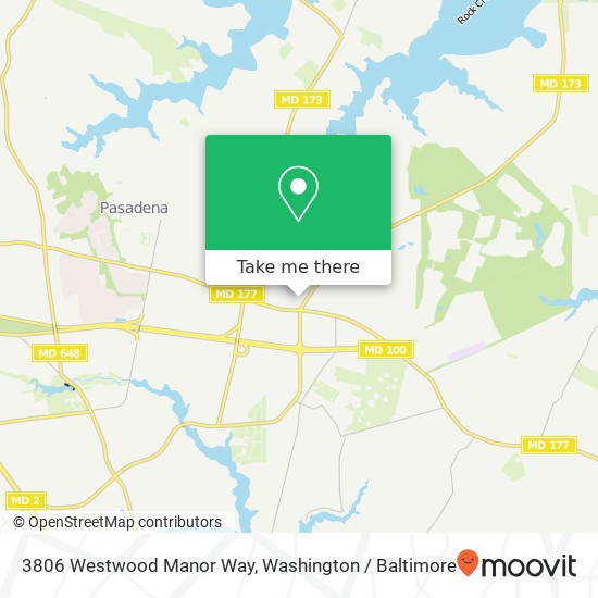 3806 Westwood Manor Way, Pasadena, MD 21122 map