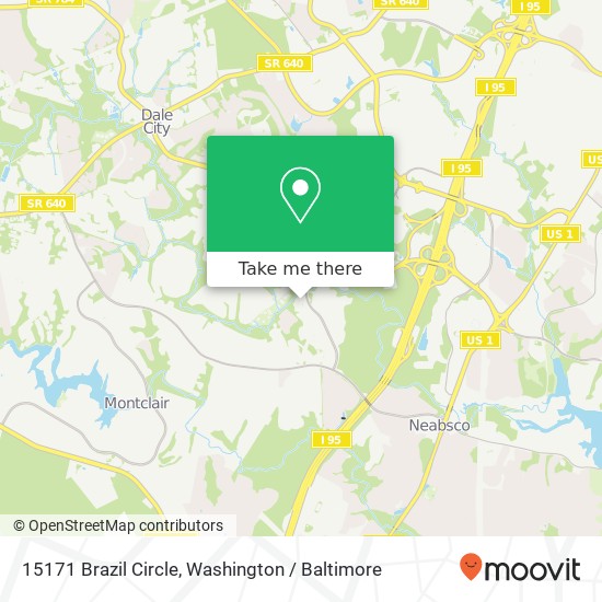 Mapa de 15171 Brazil Circle, 15171 Brazil Cir, Dale City, VA 22193, USA