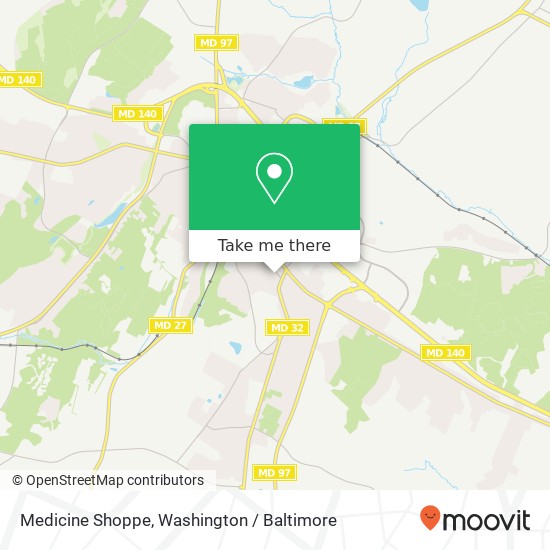 Mapa de Medicine Shoppe, 288 E Green St
