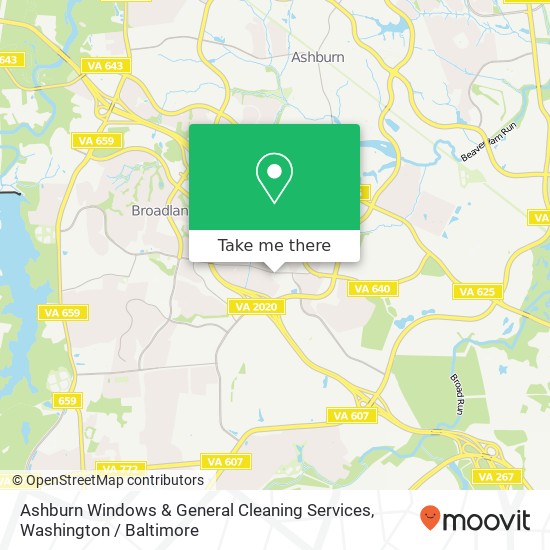 Mapa de Ashburn Windows & General Cleaning Services, 43552 Evergold Ter