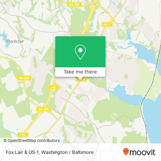 Mapa de Fox Lair & US-1, Woodbridge, VA 22191