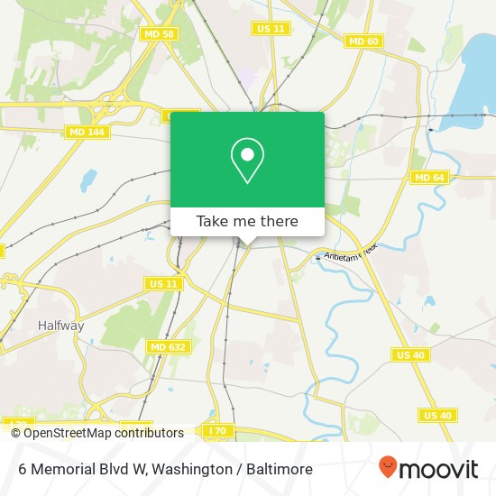 6 Memorial Blvd W, Hagerstown, MD 21740 map