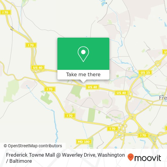 Mapa de Frederick Towne Mall @ Waverley Drive