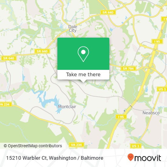 15210 Warbler Ct, Woodbridge, VA 22193 map