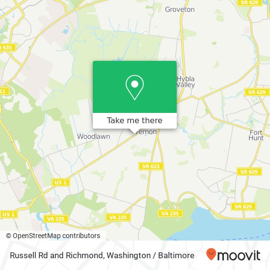 Russell Rd and Richmond, Alexandria, VA 22309 map