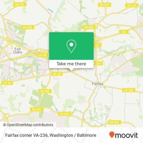 Mapa de Fairfax corner VA-236, Fairfax, VA 22030