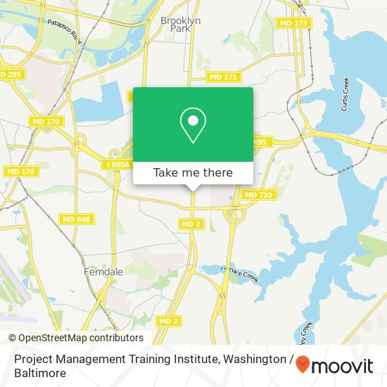 Mapa de Project Management Training Institute, 6617 Ritchie Hwy