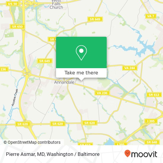 Mapa de Pierre Asmar, MD, 4316 Evergreen Ln