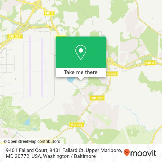 9401 Fallard Court, 9401 Fallard Ct, Upper Marlboro, MD 20772, USA map