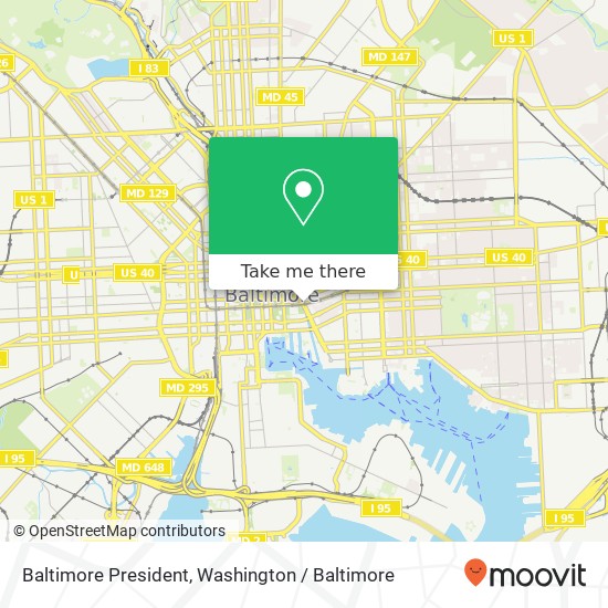 Baltimore President, Baltimore (EAST CASE), MD 21202 map