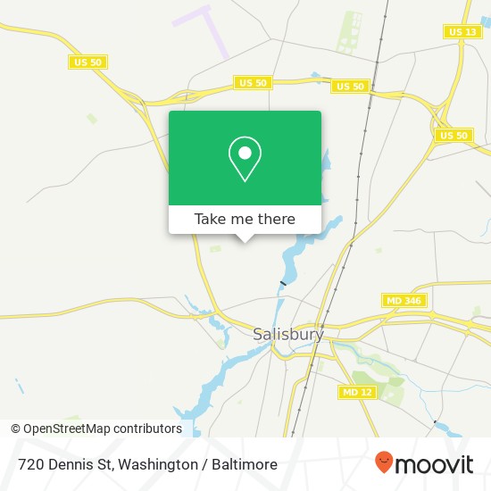 Mapa de 720 Dennis St, Salisbury, MD 21801