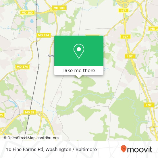 Mapa de 10 Fine Farms Rd, Severn, MD 21144