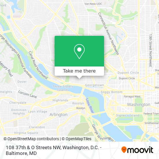 Mapa de 108 37th & O Streets NW